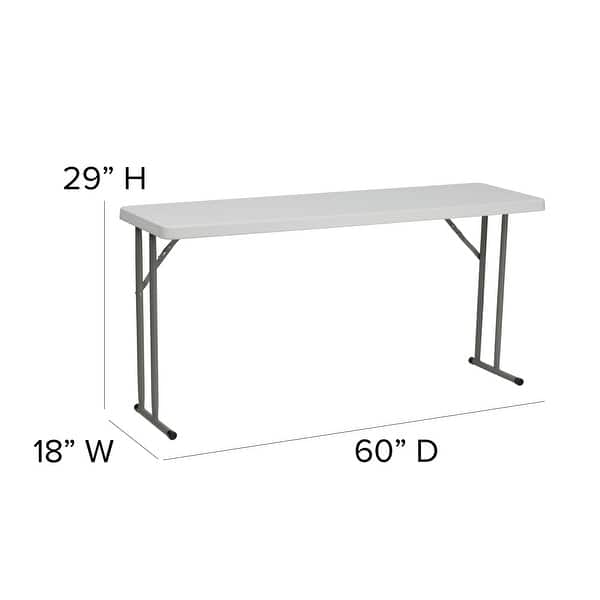 18"W x 60"L Rectangular Granite White Plastic Folding Training Table Bed Bath & Beyond 10638519